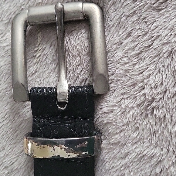 Vtg Code Azure Black Leather Sun Medallion Concho Belt Made In Italy Mens - Picture 7 of 8